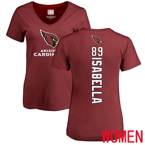 Arizona Cardinals Maroon Women Andy Isabella Backer NFL Football #89 T Shirt